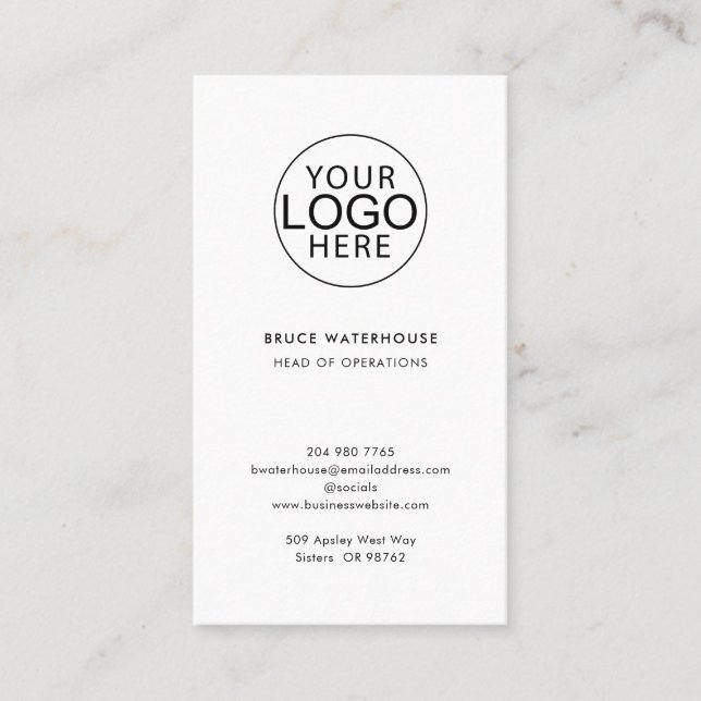 Custom Business Logo Corporate Modern Card (Front)