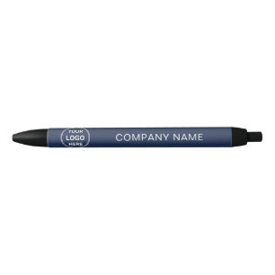 Custom Business Logo Corporate Navy Blue Black Ink Pen