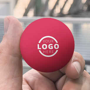 Custom Business Logo Corporate Red Ping Pong Ball