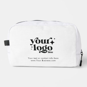 Custom Business Logo Cute Stylish Cool White Dopp Kit