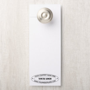 Custom Business Logo Door Hanger - Stamp Design