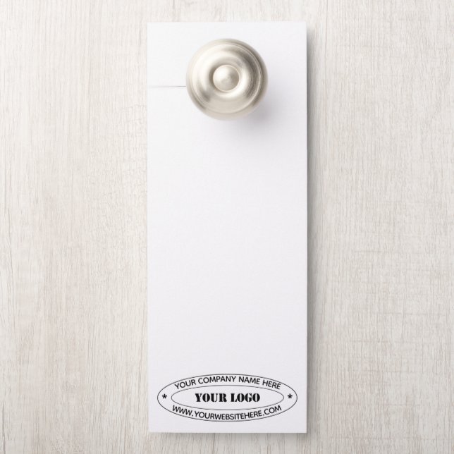 Custom Business Logo Door Hanger - Stamp Design (On Knob)