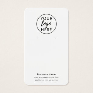 Custom Business Logo Earring Display Card