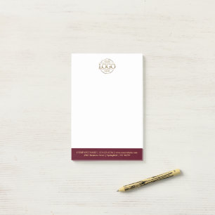 Custom Business Logo Elegant Simple Professional Post-it Notes