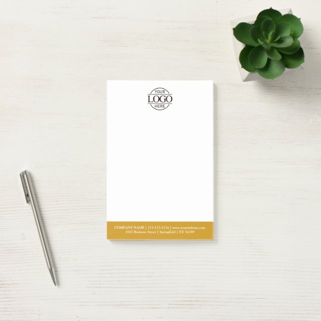 Custom Business Logo Elegant Simple Professional  Post-it Notes (Office)