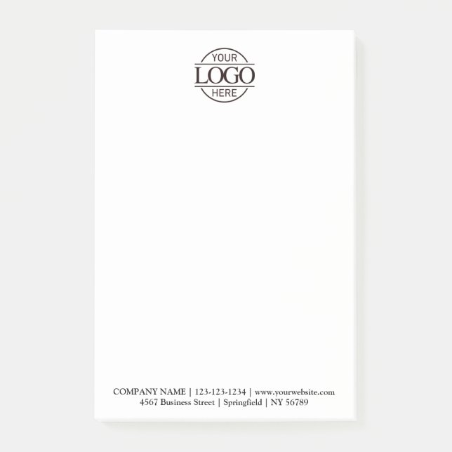 Custom Business Logo Elegant Simple Professional  Post-it Notes (Front)