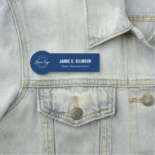  Custom Business logo Employee Custom blue Name Tag