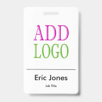 Custom BUSINESS LOGO employee ID identification