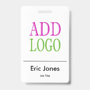 Custom BUSINESS LOGO employee ID identification Badge