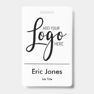 Custom BUSINESS LOGO employee ID identification ID Badge
