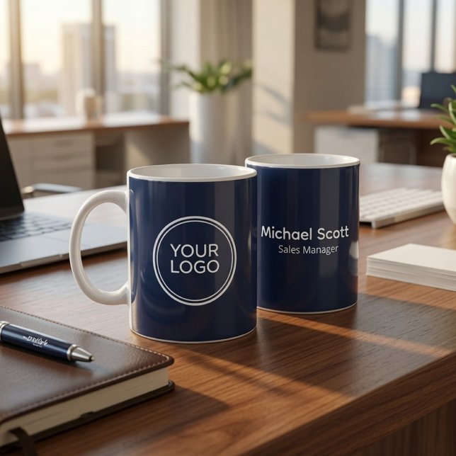 Custom Business Logo Employee Name  Coffee Mug (Creator Uploaded)