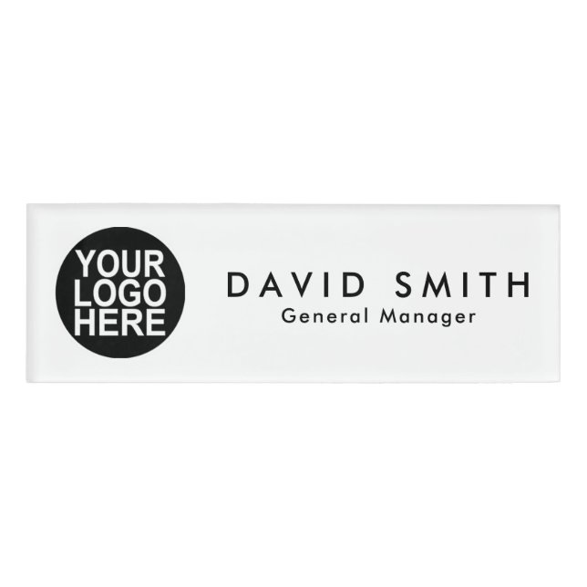 Custom Business Logo Employee Name Tag (Front)