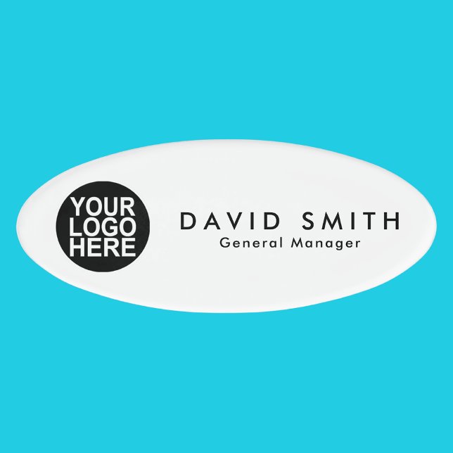 Custom Business Logo Employee Name Tag (Creator Uploaded)
