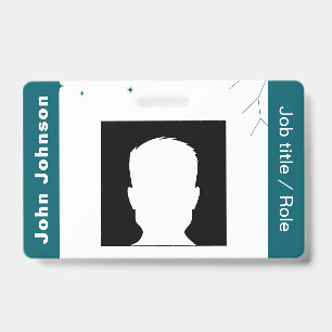 Custom business logo employee photo id badge