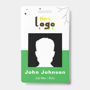 Custom business logo employee photo id badge