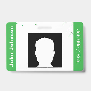 Custom business logo employee photo id badge