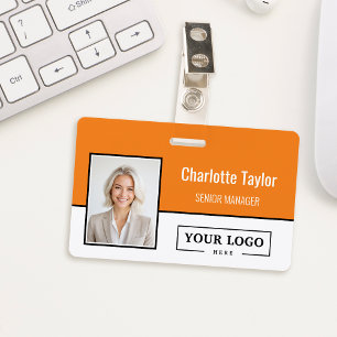 Custom Business Logo Employee Photo ID Badge