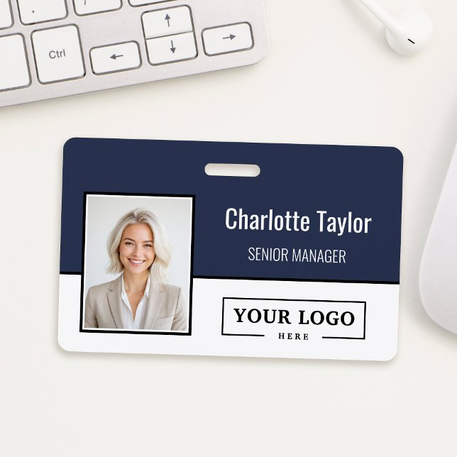 Custom Business Logo Employee Photo ID Badge (Creator Uploaded)