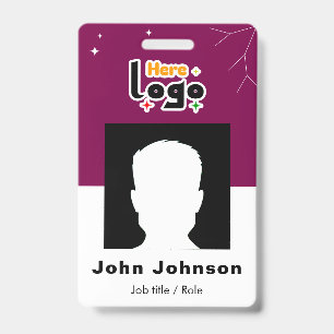 Custom Business Logo Employee Photo ID Badge
