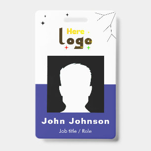 Custom business logo employee photo id badge