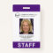 Custom Business Logo Employee Purple Photo ID
