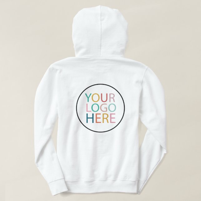 Custom Business Logo Employee Staff | back &amp; front Hoodie (Design Back)