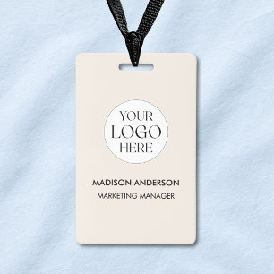 Custom Business Logo Employee Staff Name Tag ID Badge