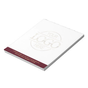 Custom Business Logo Faded Backdrop Modern Simple Notepad