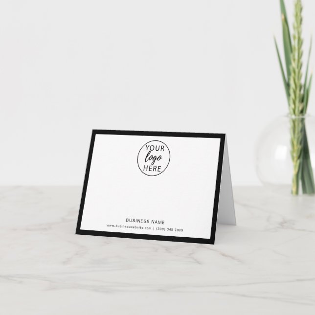 Custom Business Logo Folded Thank You Card (Front)