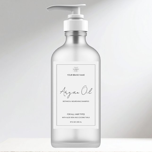 Custom Business Logo Front  Bottle Product Label (Creator Uploaded)