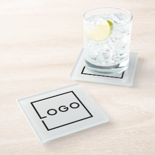Custom Business Logo Glass Coaster