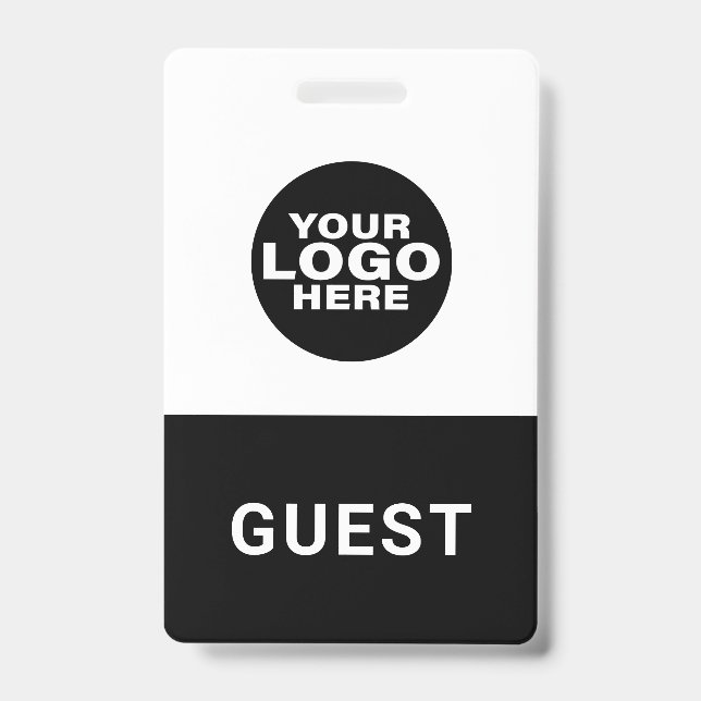 Custom Business Logo Guest Visitor Pass ID Badge (Front)