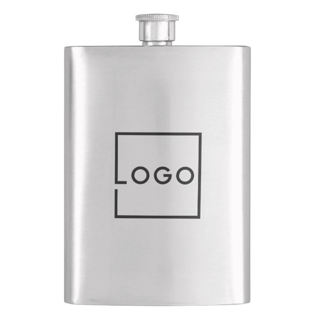 Custom Business Logo Hip Flask (Front)