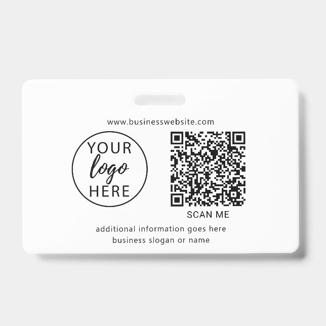 Custom Business Logo  ID Badge (Front)