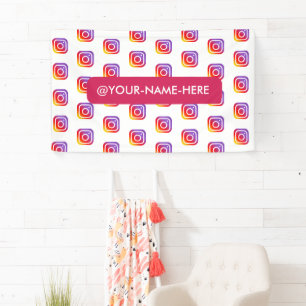custom business logo instagram backdrop simple banner