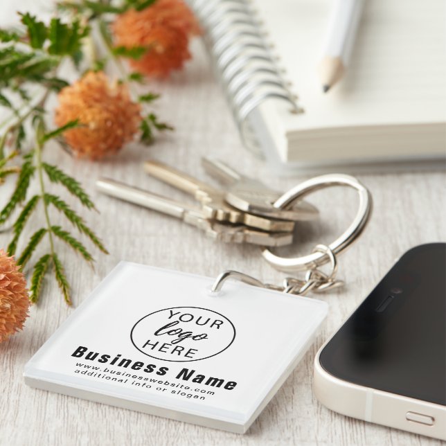 Custom Business Logo Key Ring (Front Right)