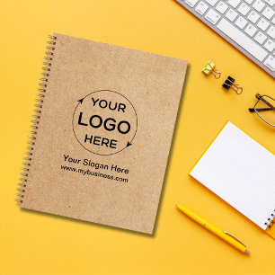 Custom Business Logo Kraft Style Notebook