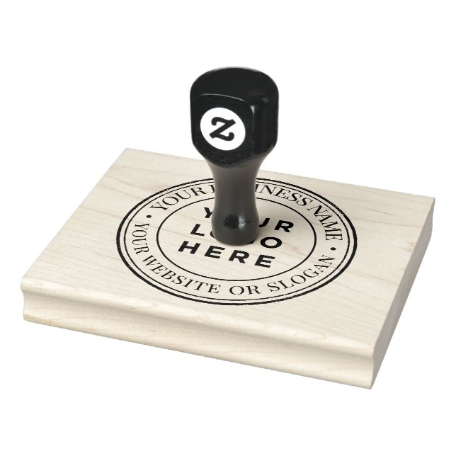 Custom Business Logo Large Elegant Rubber Stamp (Stamp)