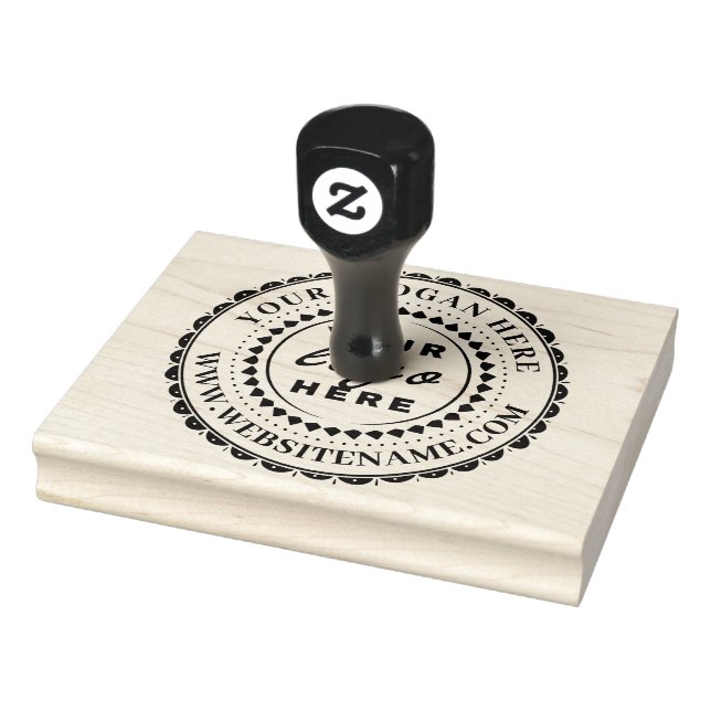 Custom Business Logo Large Rubber Stamp (Stamp)