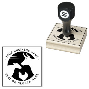 Custom Business Logo Large Rubber Stamp