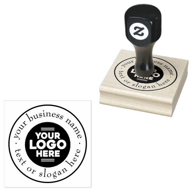 Custom Business Logo Large Rubber Stamp (Stamped)