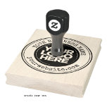 Custom Business Logo Large Rubber Stamp<br><div class="desc">Create your own Personalised Business Logo Large Rubber Stamp easily adding your company logo (round for best results) into double circle ink borders, and two personalised text (business name, website, social network, return address, contact info or just a cute thank you message for your customers) in a beautiful distressed vintage...</div>