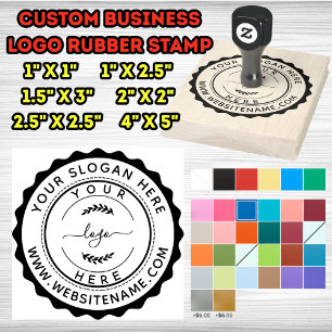 Custom Business Logo Large Rubber Stamp