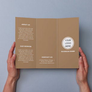 Custom Business Logo Marketing Trifold Brochure