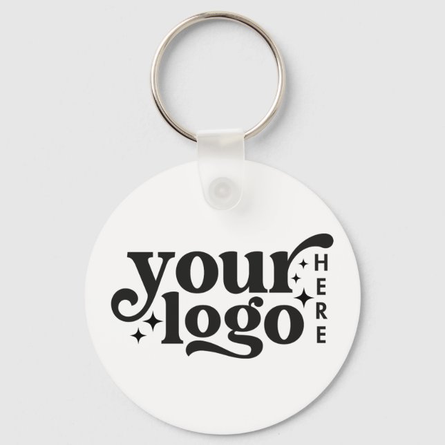 Custom Business Logo Minimal Simple Professional  Key Ring (Front)