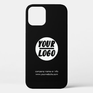 custom Business Logo Minimalist | Black & white iPhone 12 Case
