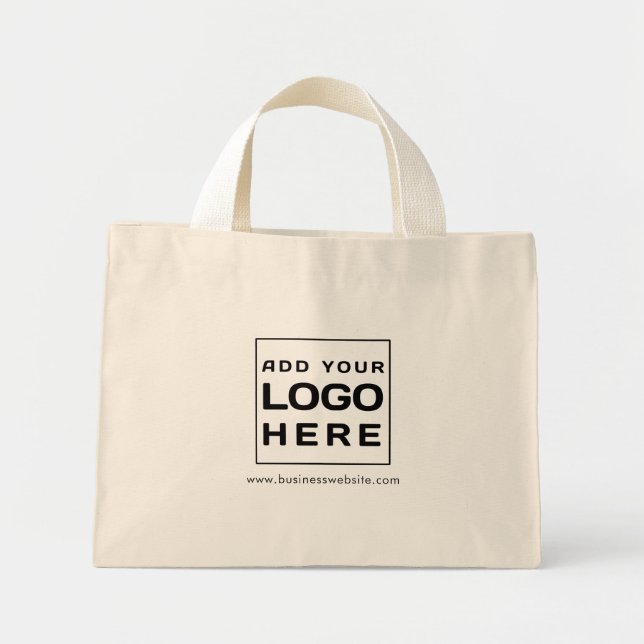Custom Business Logo Minimalist Swag Mini Tote Bag (Front)