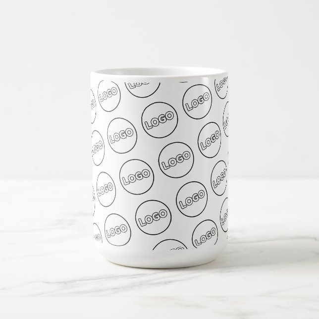 Custom Business Logo Modern Branded Coffee Mug (Center)