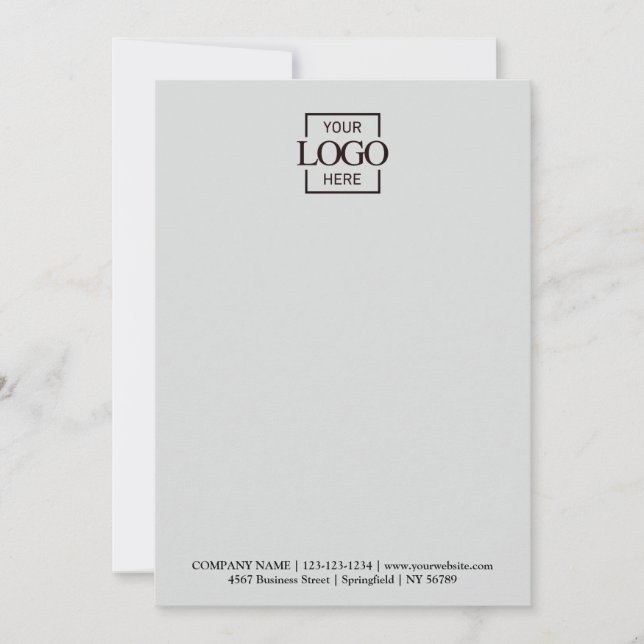 Custom Business Logo Modern Simple Minimalist Card (Front)