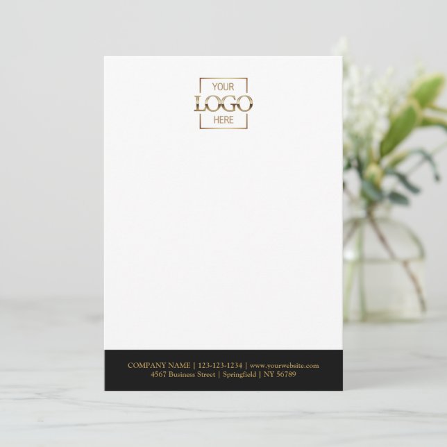 Custom Business Logo Modern Simple Minimalist Card (Standing Front)